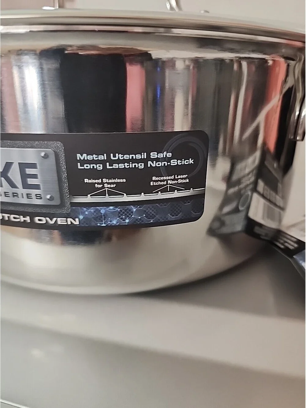 David Burke Geo Clad Series 5-qt Try-Ply Dutch Oven With Lid New Stainless Steel